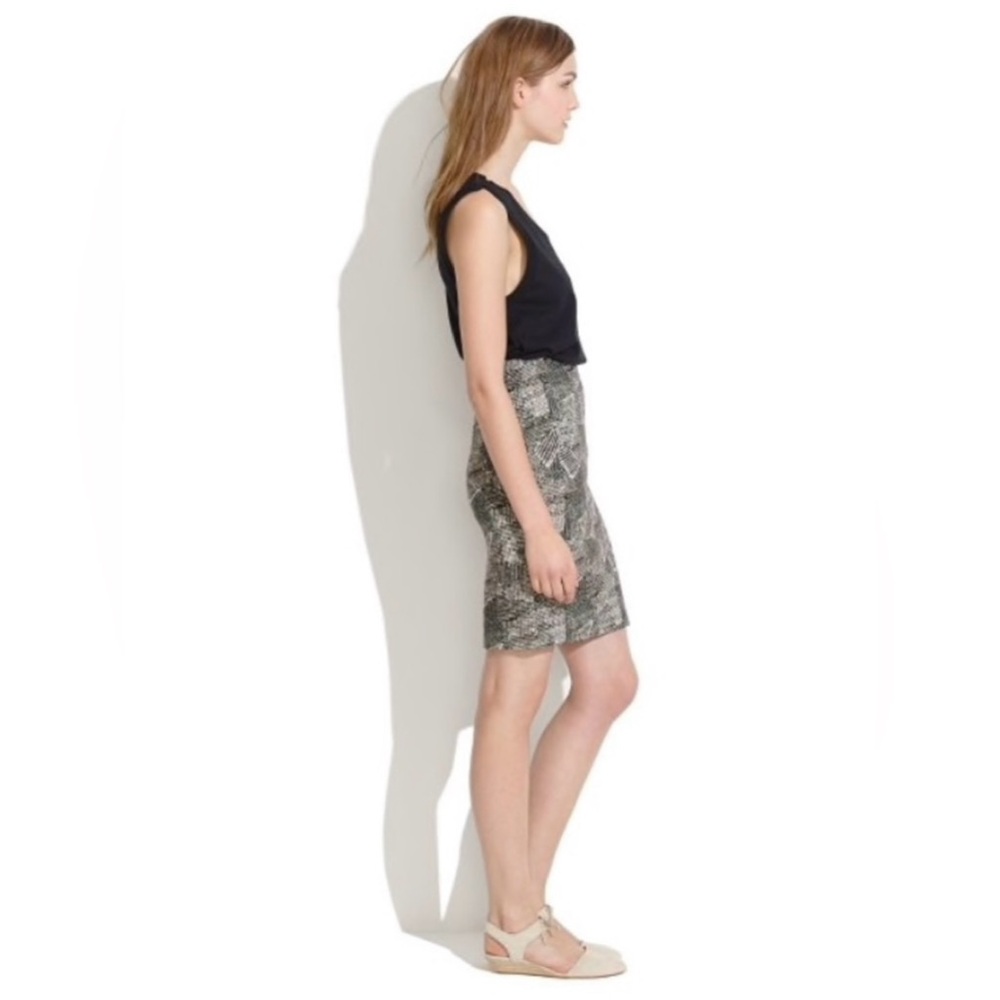 • Madewell • Downtown Skirt Batik Black Size Small Elastic Waist Band Geometric - Picture 4 of 11